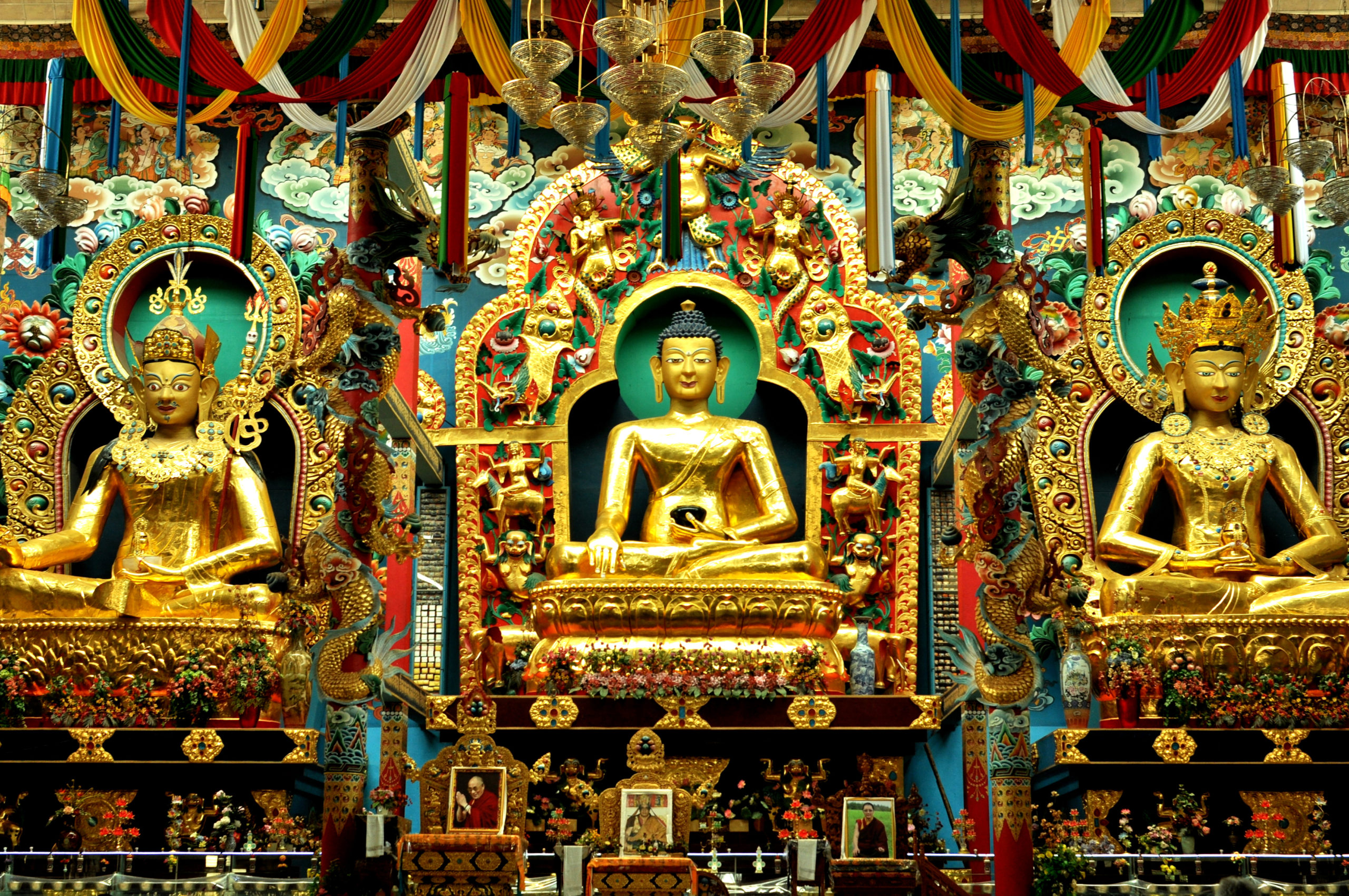Golden Temple exterior with traditional Tibetan architecture